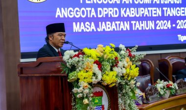 Pj Gubernur Banten Al Muktabar Hadiri Pengucapan Sumpah Janji DPRD Kabupaten Tangerang
