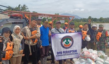 Wujud Kepedulian Terhadap Masyarakat Petani, DPD Perhiptani Kabupaten Pandeglang Bantu Warga Terdampak Banjir di Patia