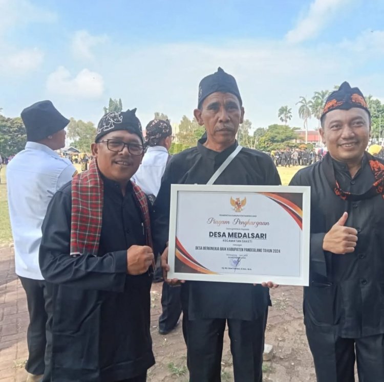 Desa Medalsari Kecamatan Saketi, Mendapatkan Penghargaan Desa Berkinerja Baik Tahun 2024, Dari Bupati Pandeglang