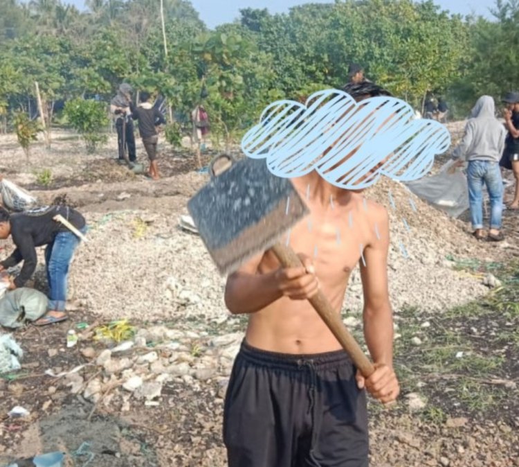 Diduga PT. MBI Hilangkan Barang Bukti Pencemaran Batu Bara Dengan Cara Di Timbun Pasir, Disoal DPC GWI Pandeglang