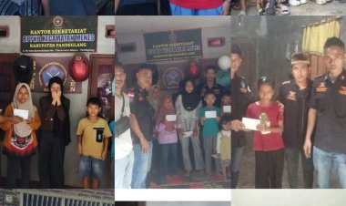‎Keluarga Besar ORMAS BPPKB DPAC Menes Gelar Santunan Anak Yatim Piatu