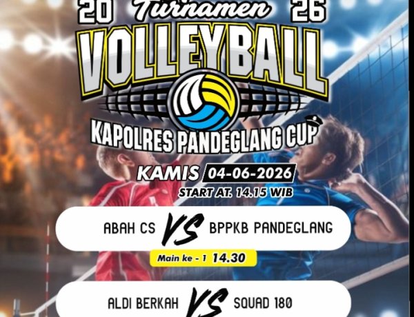Tim Volly Ball Putra Bppkb Pandeglang, Diputaran ke 3 Raih kembali Juara dengan Sekor 3 - 1 