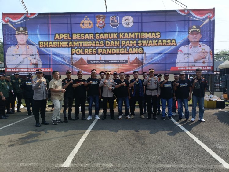 BPPKB BANTEN 98 Ikuti Apel Sabuk Kantibmas di Halaman Mapolres Pandeglang