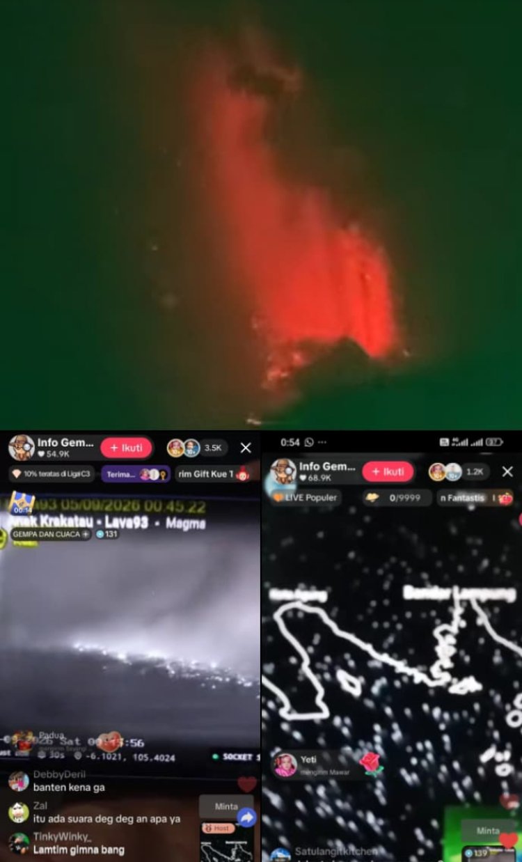 Gunung Anak Krakatau Erupsi Sejak Semalam, Masyarakat Dihimbau Tetap Waspada